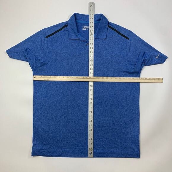 Nike Polo Shirt Mens XL Extra Large Blue Heather Golf Tour Performance Dri Fit - Picture 6 of 11
